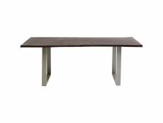 "table harmony noyer argent 200x100cm kare design"