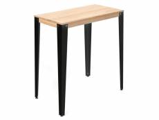 Table mange debout lunds 39x70x110cm noir-naturel. Box furniture CCVL3970108 NG-NA