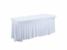 Table pliante 180 cm et nappe blanche