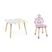 Table pour enfant + 4 chaises madame princesse