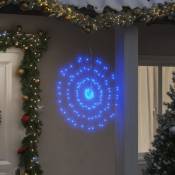 Toile rayonnante de Noël 140 led bleu 17 cm