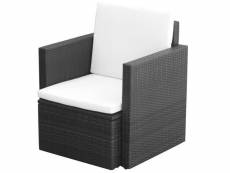 Vidaxl fauteuil résine tressée 65 x 65 x 73 cm noir 42669
