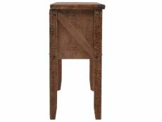 Vidaxl table console bois massif de sapin 131 x 35,5 x 75 cm marron 246121