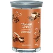 Yankee Candle - signature bougie parfumée grande bougie parfumée en bâton de cannelle avec double mèche mélange de cire de soj