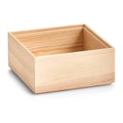 Zeller - Boîte de rangement en pin, petite boîte de rangement, organiseur facile à nettoyer.