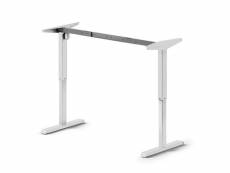(1 unite) table motorisée à hauteur réglable, acier, blanc