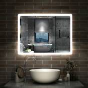 AICA sanitaire Simple bluetooth LED tactile miroir de salle de bain tricolore