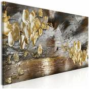 Artgeist - Tableau Golden Garden Étroit - 135 x 45 cm - Marron