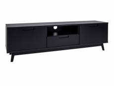 Banc tv coloris noir en bois mdf - 150 x 38 x 46 cm