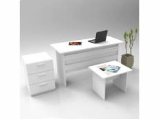 Bureau, commode et table basse busymo blanc