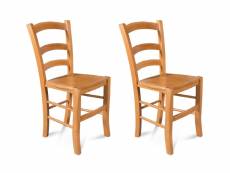 Chaises bois assise bois (lot de 2) - tina