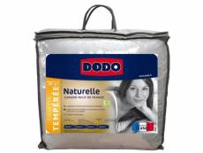 Couette dodo tempérée 50% duvet naturel - anti acariens - 220x240 cm - natur