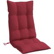 Coussins de chaise à dossier haut lot de 2 rouge bordeaux