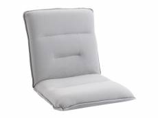 Fauteuil convertible fauteuil paresseux grand confort inclinaison dossier multipositions 90°-180° métal lin gris clair