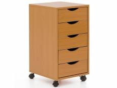 Finebuy caisson de bureau 33x64x38 cm placard de rangement mobile | armoire de rangement petite avec tiroir | meuble de bureau a roulette