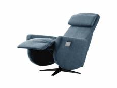 Galaxie - fauteuil relax electrique tissu bleu