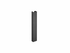 Goulotte passe-câbles verticale de bureau 35 cm noir