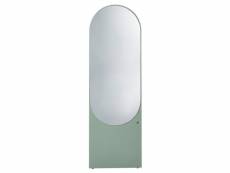 Grand miroir sur pied ovale en bois altesse
