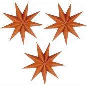 Groofoo - 3 pièces Vintage 3D étoile en Papier à Suspendre lanternes de Noël Ornement Maison Vacances Décorations 30 cm/12 en Large (Orange)