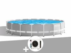 Kit piscine tubulaire intex prism frame ronde 5,49 x 1,22 m + pompe à chaleur