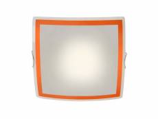 Mélina - plafonnier carré verre orange 40241