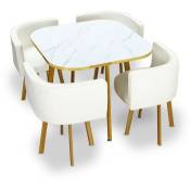 Meubler Design - Table à Manger Et Chaises Encastrable