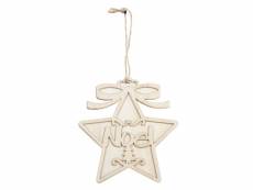 Paris prix - sujet en bois à décorer "étoile noël" 12cm naturel