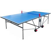 Sweeek - Table de ping pong indoor bleue - table pliable avec 2 raquettes et 3 balles. pour utilisation intérieure. sport tennis de table - Bleu