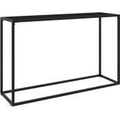 Table console Noir 120x35x75 cm Verre trempé