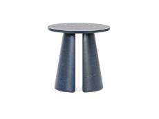 Table d'appoint ronde bois bleu - teulat cep - l 50 x l 50 x h 50 cm - neuf