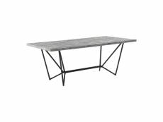 Table de salle à manger moderne table de cuisine stylée pour 8 personnes bureau avec structure design en acier revêtu par poudre plateau 40 mm mdf 200