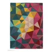Tapis multicolore en laine géométrique design Falmouth Multicolore 120x170 - Multicolore