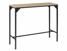 Tectake table de salle à manger industrielle kerry 120x40x100,5cm - bois clair industriel, chêne sonoma 404339