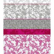 Tissu bicolore effet toile de Jouy - Rose/Gris - 2.8