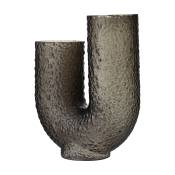 Vase en verre noir 40 cm Arura - AYTM