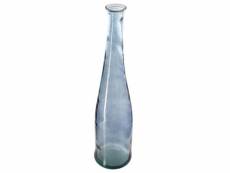Vase en verre recyclé "long" 80cm orage
