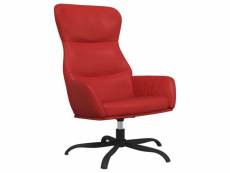 Vidaxl chaise de relaxation rouge bordeaux similicuir