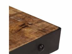 Vidaxl table basse avec roulettes bois de manguier massif 100x60x26 cm 246696