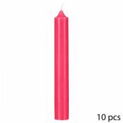10 bougies baton olia H16CM diam 2.1CM rose clair