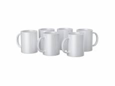 6 mugs céramique à customiser blanc 425 ml - cricut