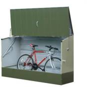 Abri à vélos en métal 1750L vert + kit d'ancrage