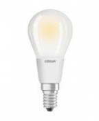 Ampoule LED E14 dimmable / Sphérique dépolie - 5W=40W (2700K, blanc chaud) - Osram blanc en verre