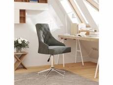 Chaise de qualité pivotante de salle à manger gris foncé tissu - gris - 57 x 52 x 101,5 cm