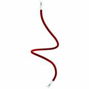 Creative Cables - Kit Creative Flex tube flexible recouvert de tissu RM09 Rouge | Blanc mat - 90 cm - Blanc mat