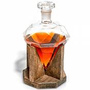 Diamant Carafe à whisky en verre de 1000 ml liqueur