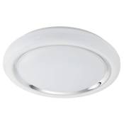 Éclairage plafonnier DEL 18 watts luminaire plafond rond blanc chrome lampe LED