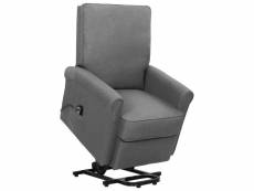 Fauteuil inclinable gris clair tissu
