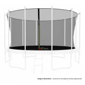 Filet intérieur de sécurité pour trampoline avec bouchons hauts de perches et ficelle : ø 13Ft, 12 Perches - Noir