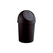 Helit - poubelle à clapet push 6 litres diam 21CM H37,5 cm noir H2401095