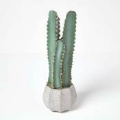 Homescapes - Cactus artificiel Hylocereus en pot gris